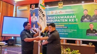 Maha Sendi S Milala Terpilih Menjadi Ketua KORMI Kabupaten Karo Periode 2026-2030