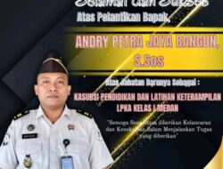 Andry Petra Jaya Bangun Resmi Dilantik Sebagai Kasubsi Pendidikan dan Latihan Keterampilan LPKA Kelas I Medan