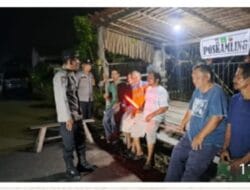 Polsek Stabat Cek Pos Kamling di Desa Karang Rejo, Wujudkan Kamtibmas Kondusif