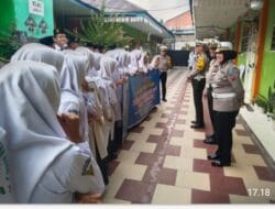 Sat Lantas Polres Langkat “Goes to School” di MTsN 3 Langkat, Bangun Budaya Tertib Berlalu Lintas Sejak Dini