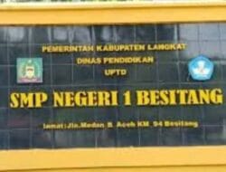 DPC LSM KPK RI minta Kejatisu panggil dan Periksa Oknum Kepala Sekolah SMP Negeri 1 Besitang diduga korupsi Dana bos selama ini.