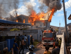 Kebakaran Rumah Kos di Sidikalang Ludes Terbakar, Kerugian Capai Ratusan Juta Rupiah