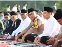 Polres Langkat Amankan Pelaksanaan Sholat Idul Fitri 1447 H, Ribuan Jamaah Khusyuk Beribadah