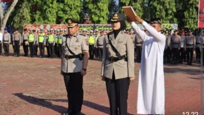 Sertijab Wakapolres Langkat, Kapolres Tekankan Soliditas dan Dedikasi, Kompol Vivin Ayuningtias Resmi Menjabat