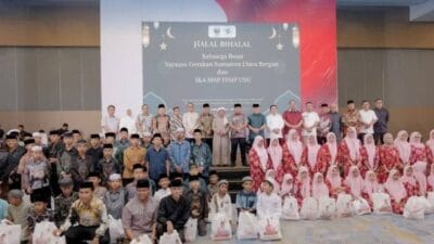 Bupati Karo Hadiri Halal Bihalal Yayasan Gerakan Sumut Bergiat dan IKA MSP FISIP USU