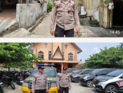 Polsek Stabat Laksanakan Pengamanan Ibadah Minggu, Wujud Kehadiran Polri Berikan Rasa Aman Kepada Masyarakat