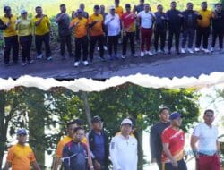 Bupati dan Wakil Bupati Karo Ikuti Olahraga Bersama dalam Rangka HUT Bhayangkara ke-80