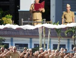 Bupati Karo Pimpin Apel Gabungan ASN di Lingkungan Pemkab Karo