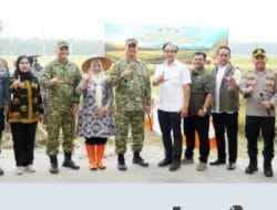 Bupati Tiorita Dampingi Pangdam I/BB Panen Raya TNI, Perkuat Swasembada Pangan