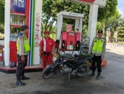 Polsek Padang Tualang Laksanakan Patroli, Monitoring Ketersediaan BBM di SPBU