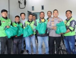 Kapolres Langkat Silaturahmi dengan Pengemudi Ojek Online, Ajak Jaga Kamtibmas Jelang HUT RI