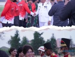 Bupati Karo Ikuti Upacara Serenade dan Penurunan Bendera HUT ke-81 RI