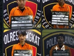 Polres Langkat Tangkap Tujuh Pelaku Pencurian Disertai Kekerasan di Empat Lokasi, Dua Senjata Tajam dan Dua Sepeda Motor Diamankan