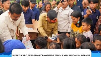 Bupati Karo Bersama Forkopimda Terima Kunjungan Gubernur Sumatera Utara, Bahas Kesiapan Penanggulangan Erupsi Gunung Sinabung